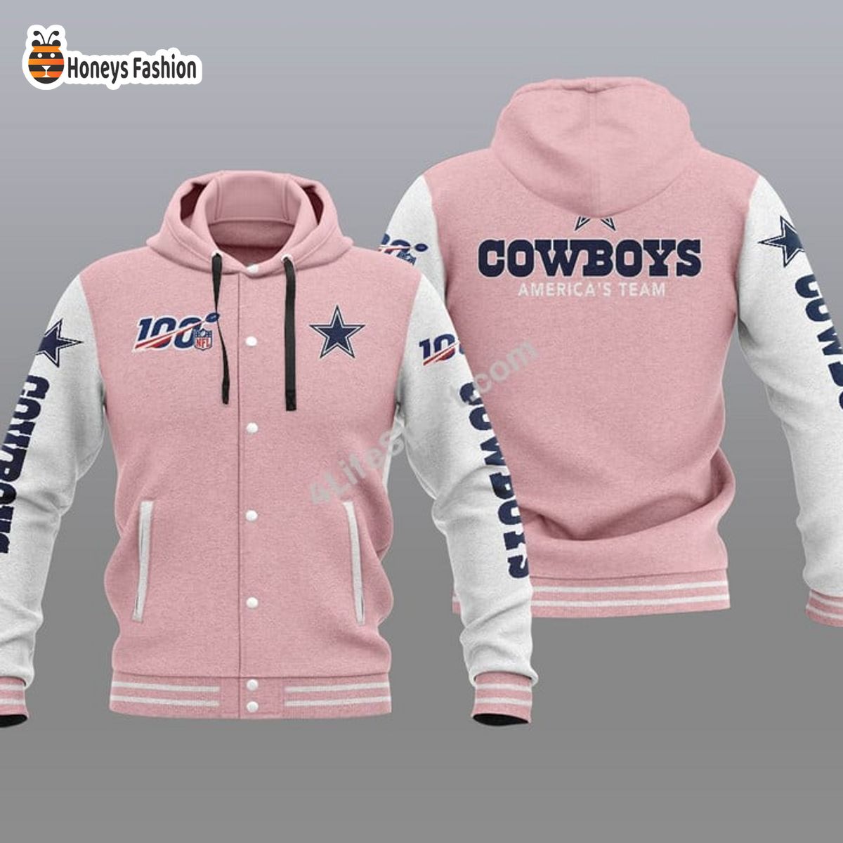 Dallas Cowboys 100th Anniversary Season Hooded Varsity Jacket