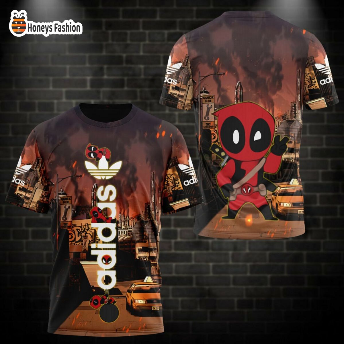 Deapool Marvel Adidas 3d Hoodie Tshirt