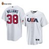 Devin Williams Milwaukee Brewers White USA 2023 World Baseball Jersey
