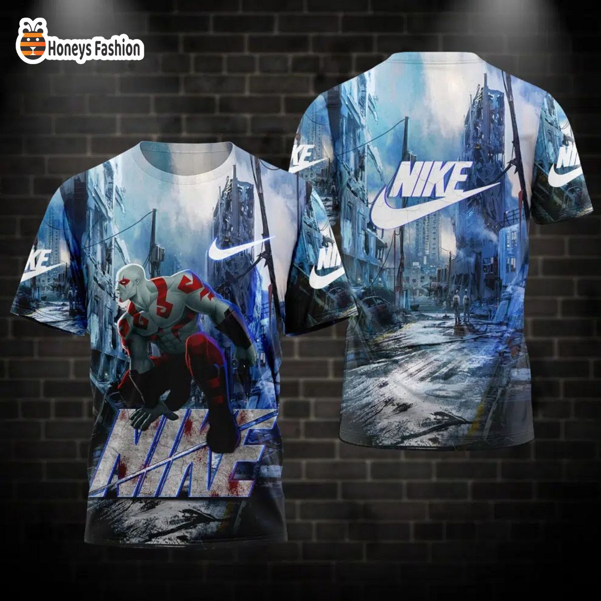 Drax Marvel Nike 3d Hoodie Tshirt