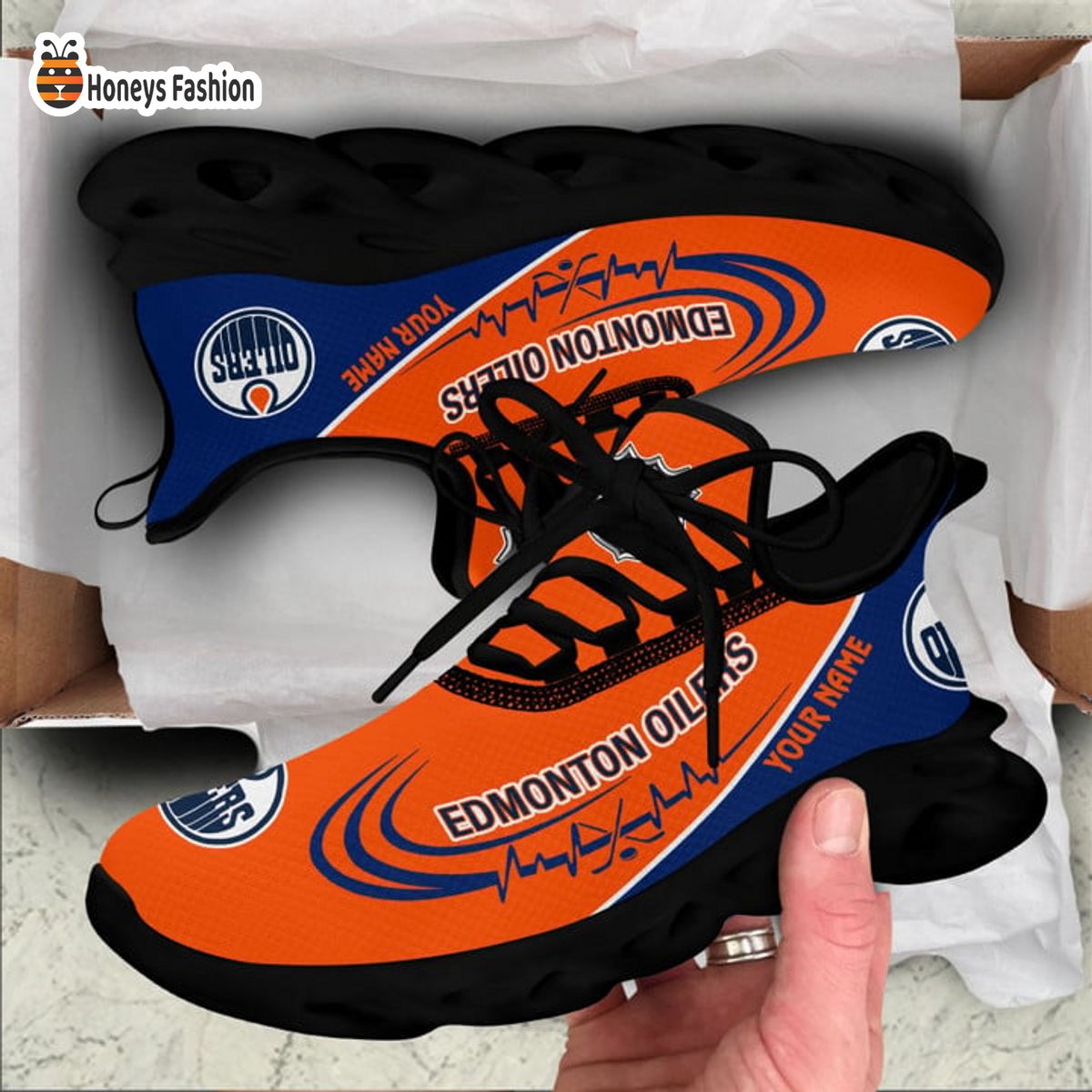 Edmonton Oilers NHL Custom Name Max Soul Sneaker