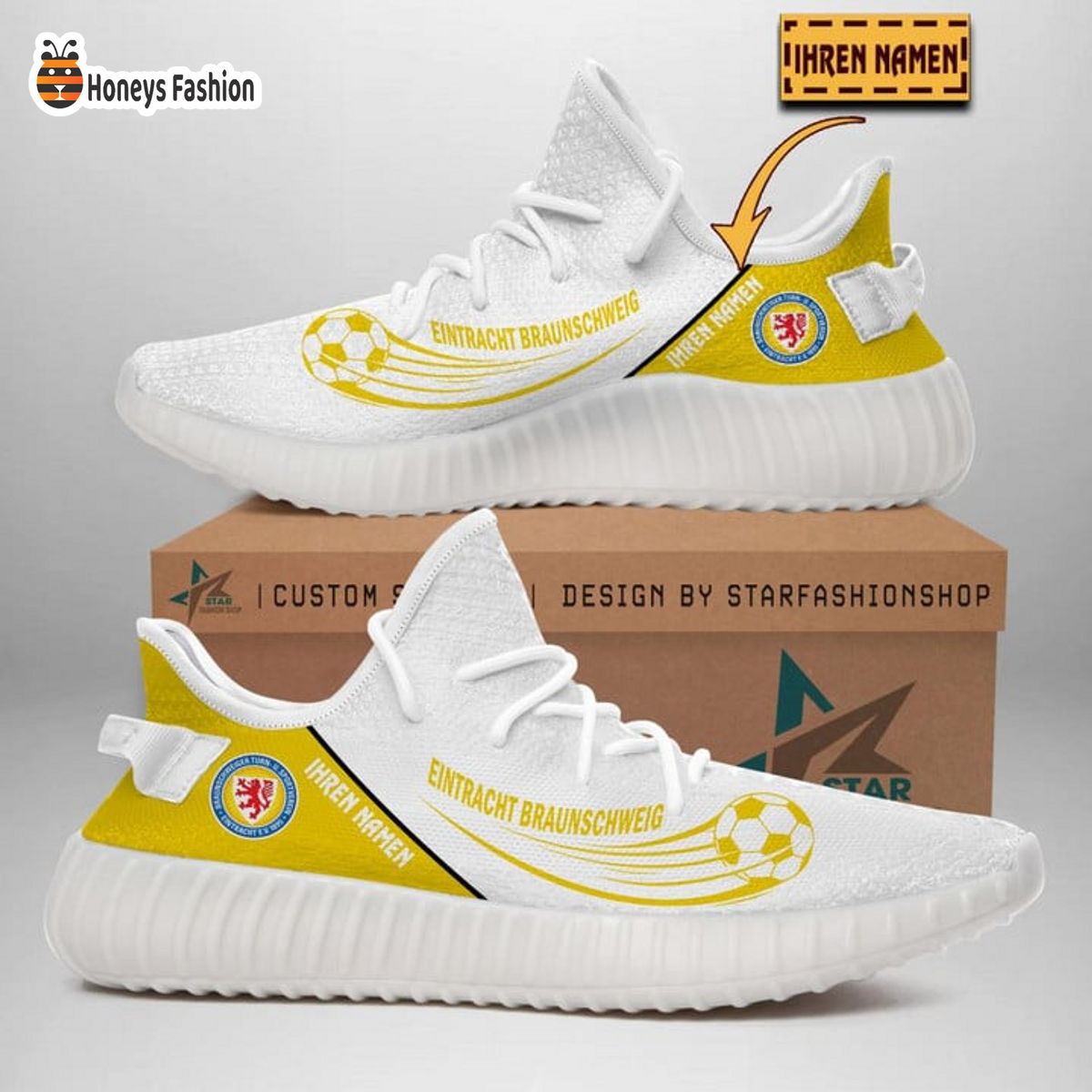 Eintracht Braunschweig personalisiert yeezy sneaker