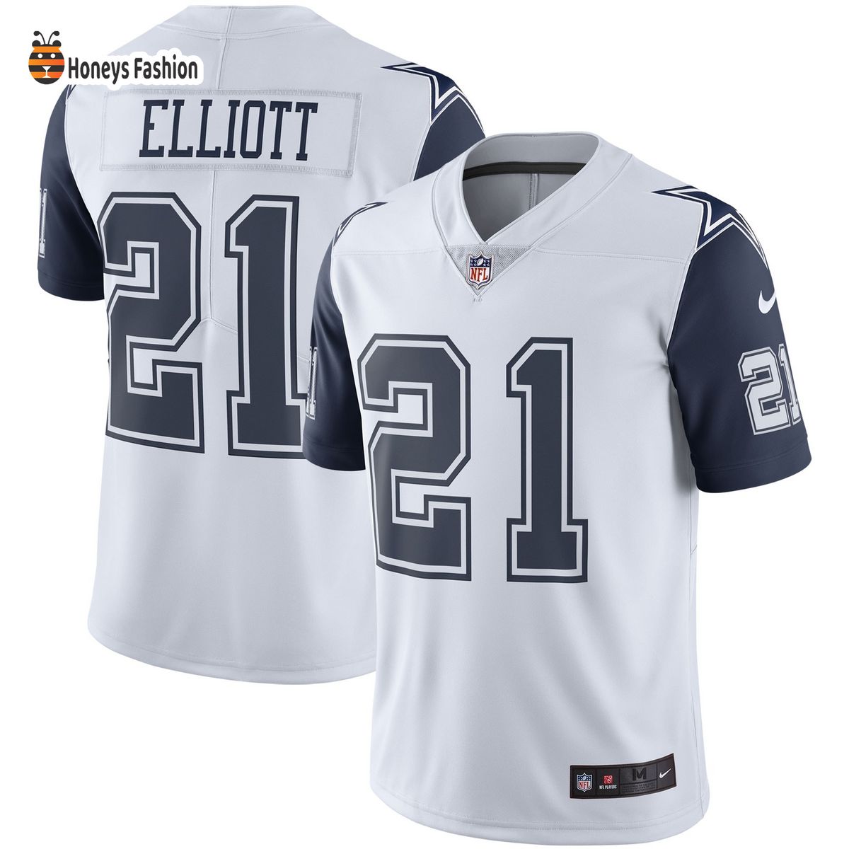 Ezekiel Elliott Nike Dallas Cowboys Color Rush Vapor Limited White Jersey
