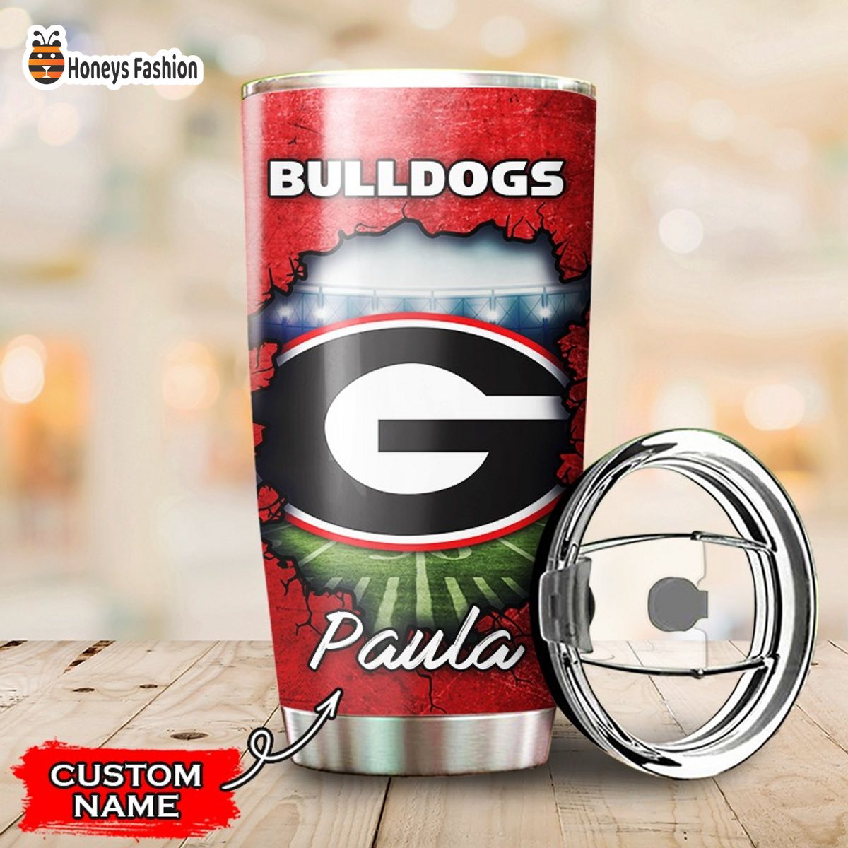 Georgia Bulldogs NCAA Custom Name Tumbler
