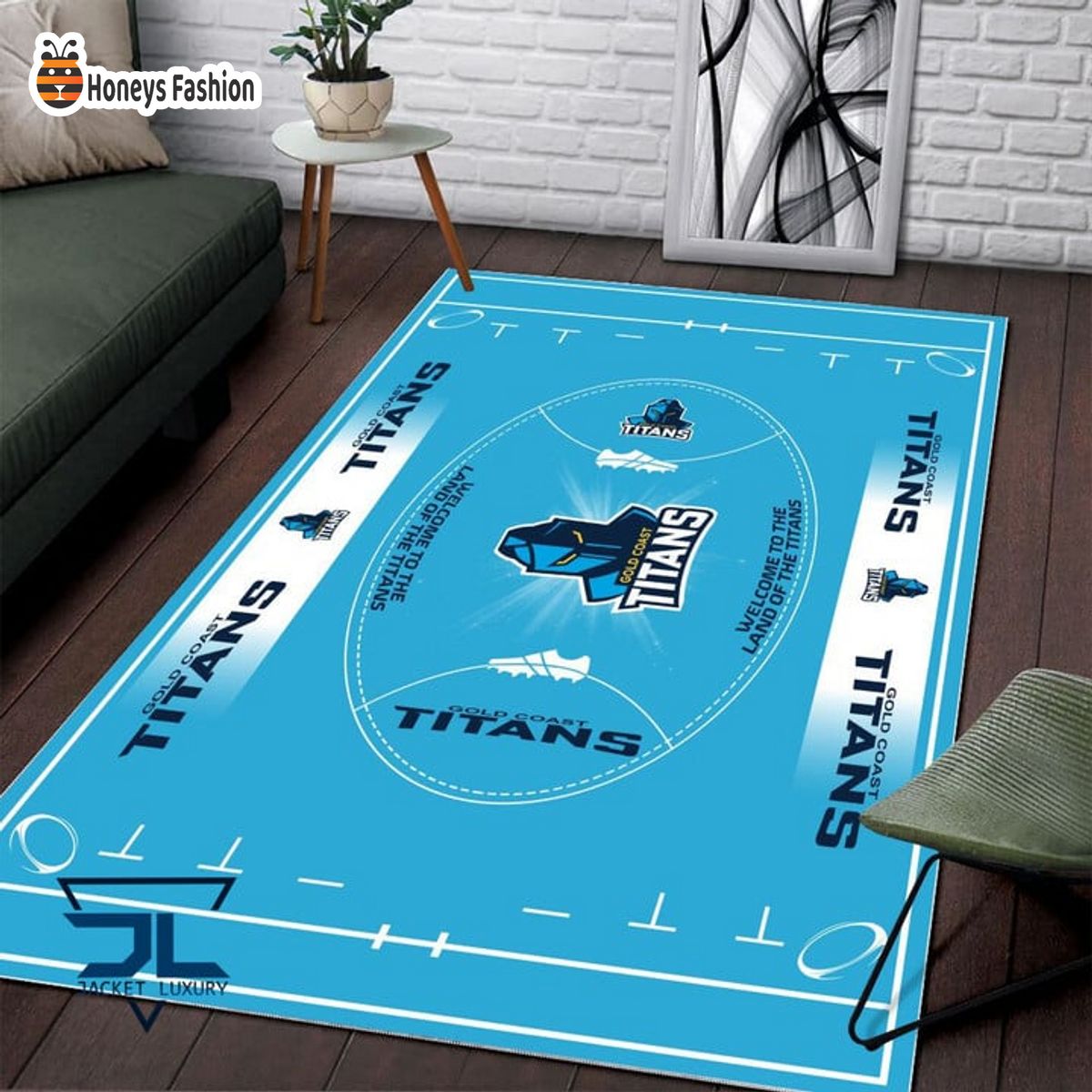 Gold Coast Titans NRL Rug Carpet