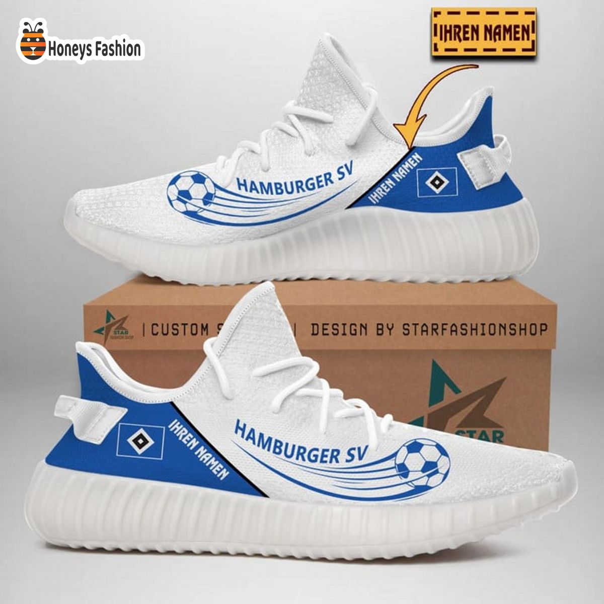Hamburger SV personalisiert yeezy sneaker