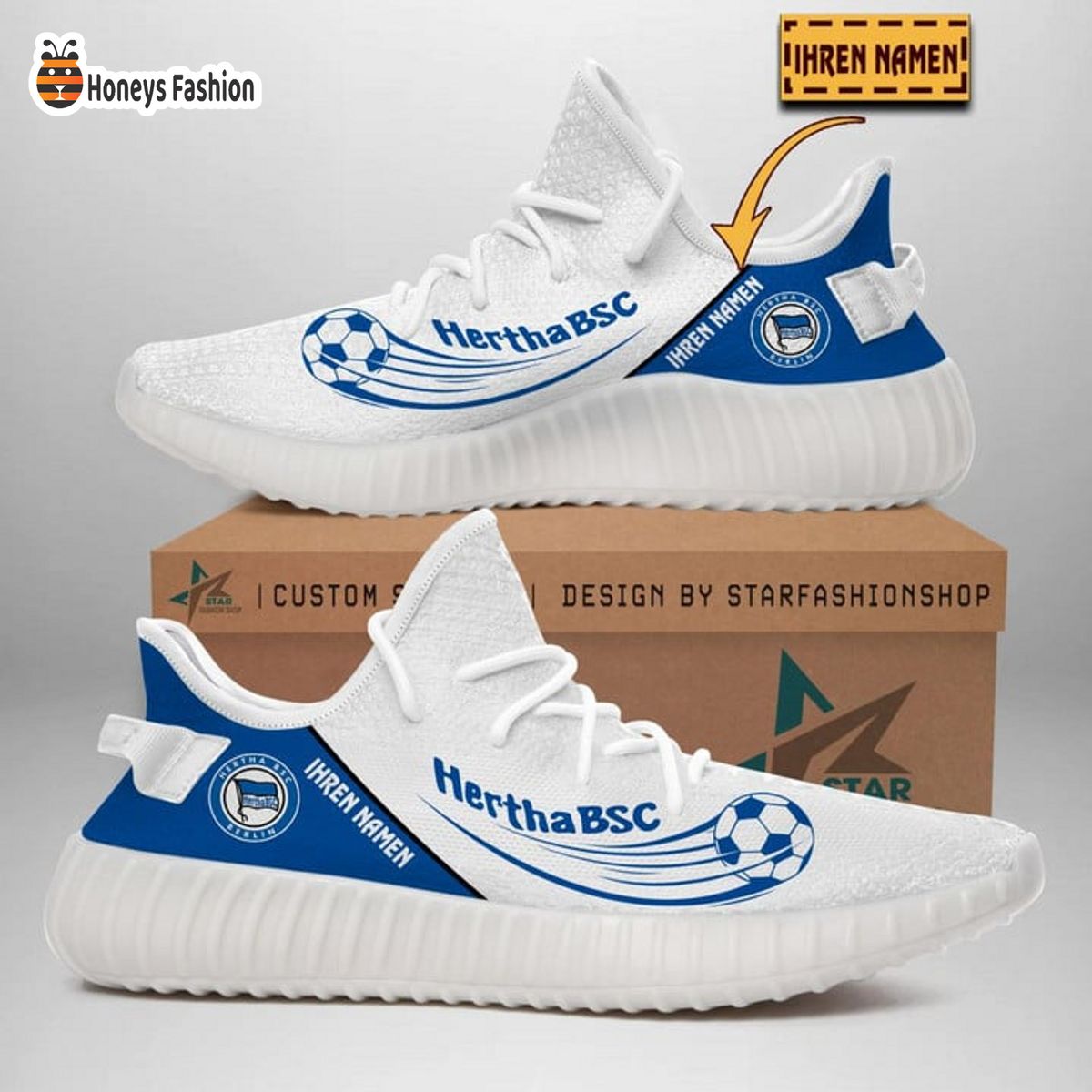 Hertha BSC personalisiert yeezy sneaker