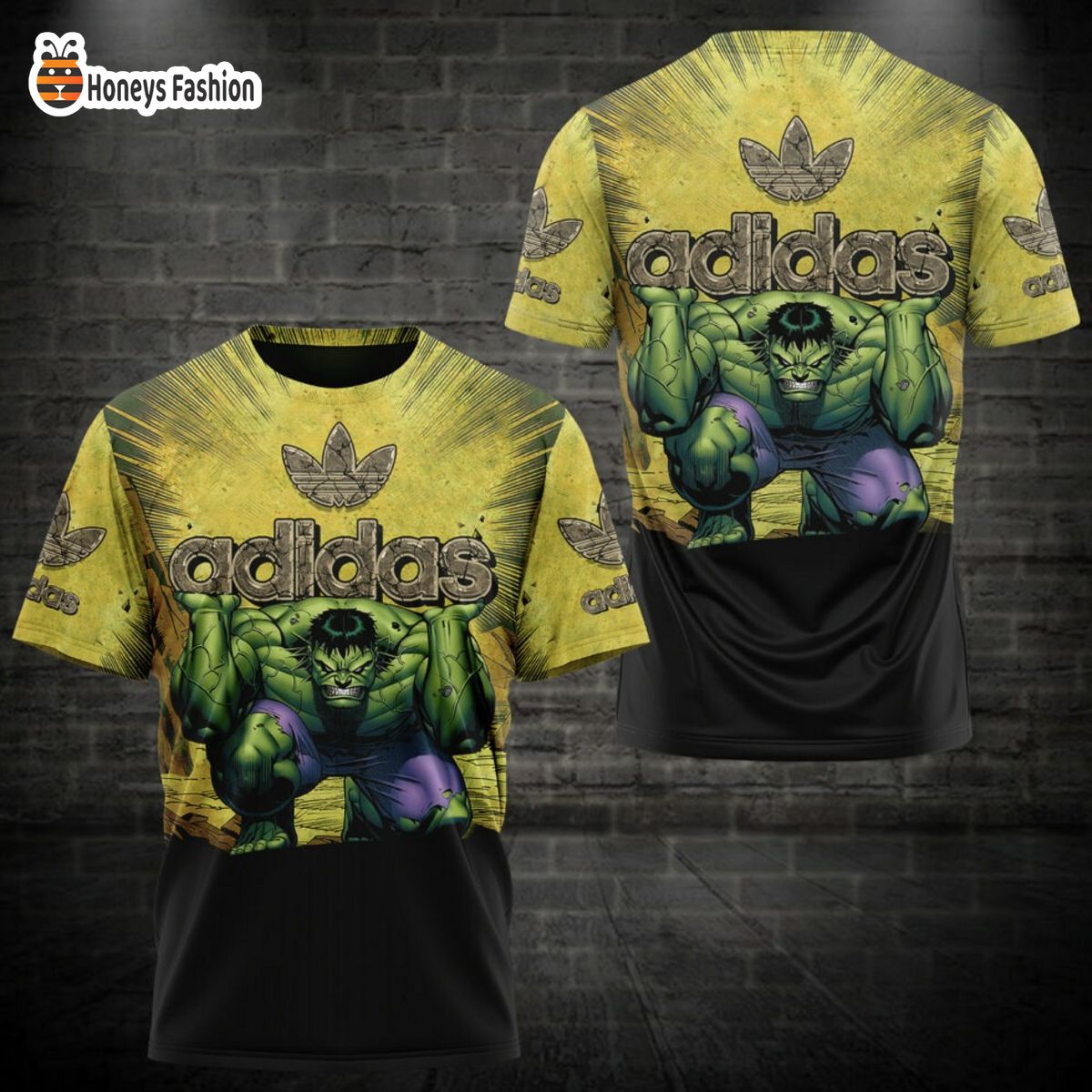 Hulk Marvel Adidas 3d Hoodie Tshirt