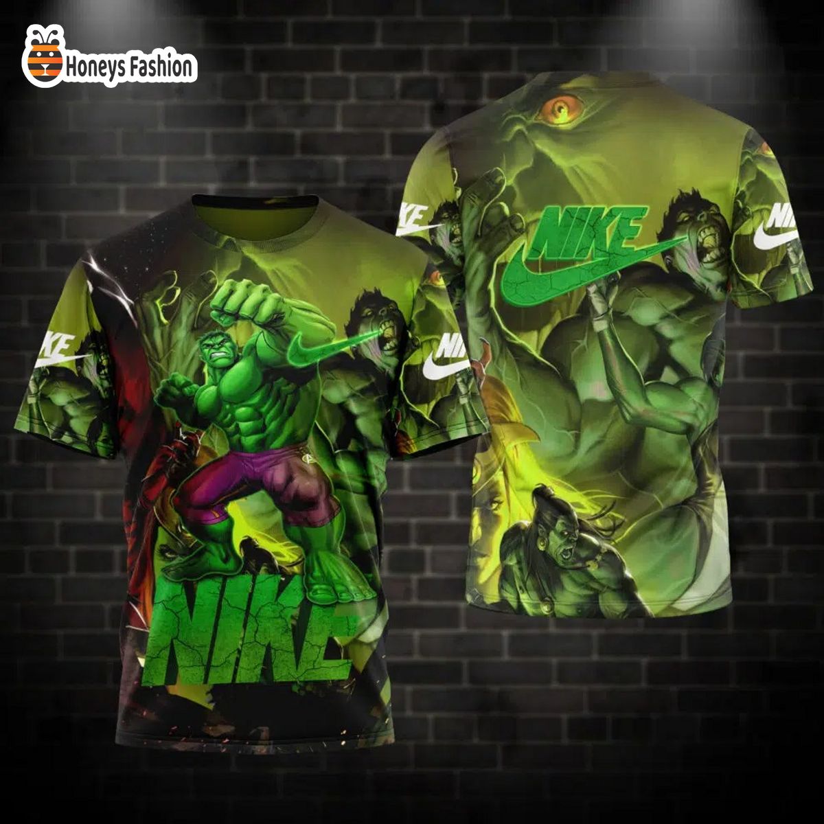 Hulk Marvel Nike 3d Hoodie Tshirt