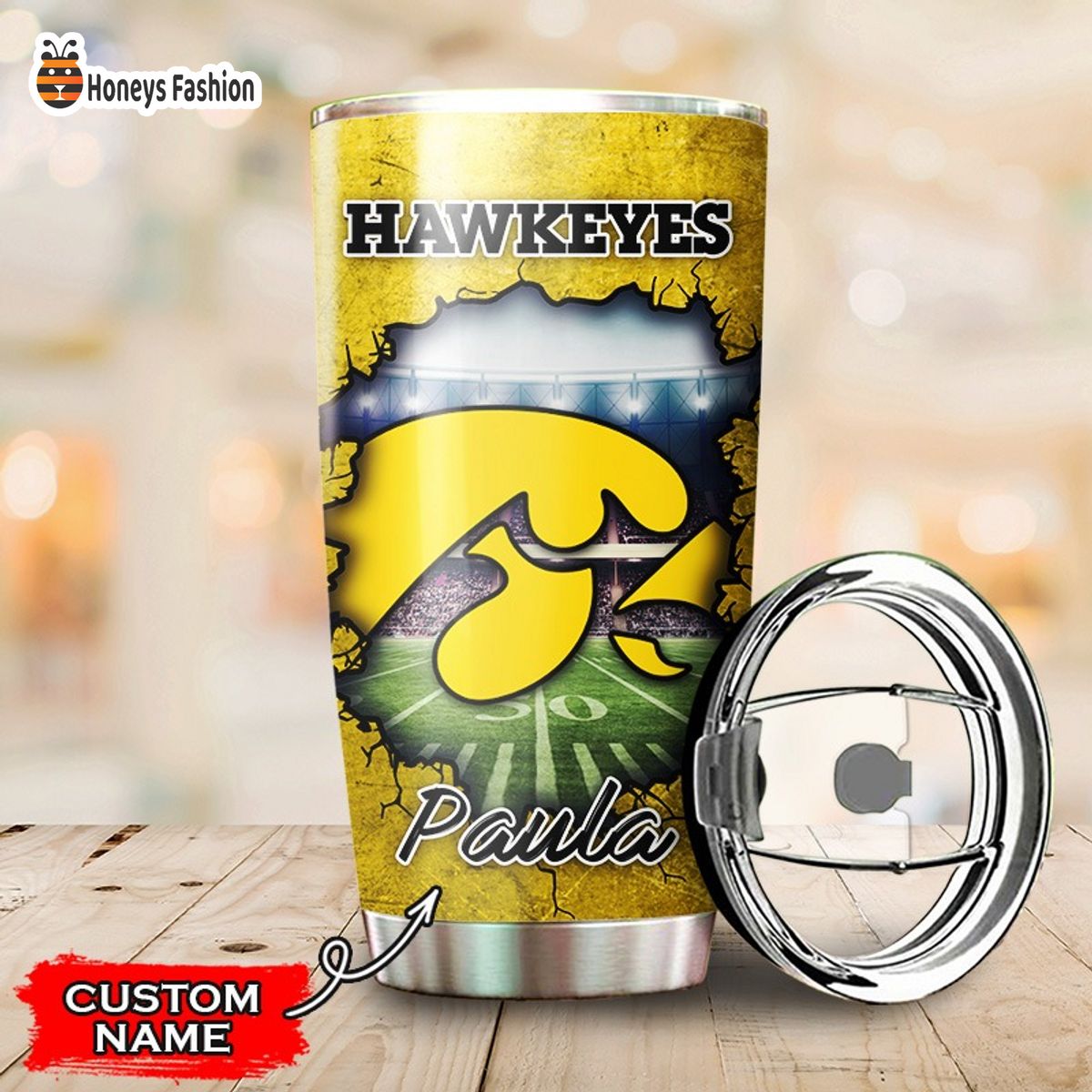 Iowa Hawkeyes NCAA Custom Name Tumbler