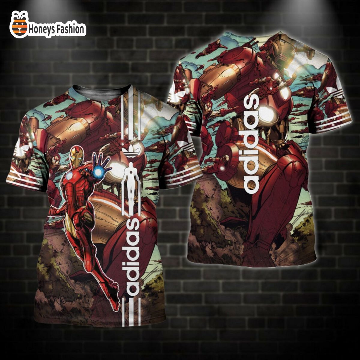 Iron Man Marvel Adidas 3d Hoodie Tshirt