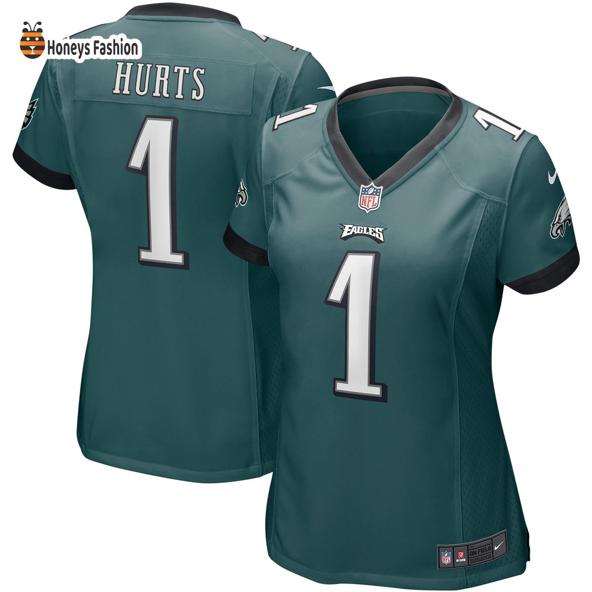 Jalen Hurts Philadelphia Eagles Nike Women’s Team Game Midnight Green Jersey