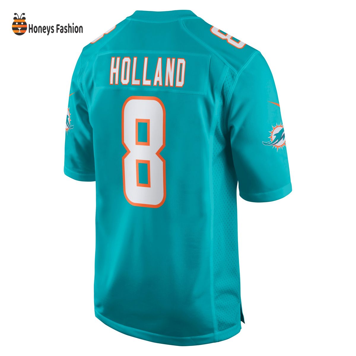 Jevon Holland Miami Dolphins Nike Game Playe Aqua Jersey