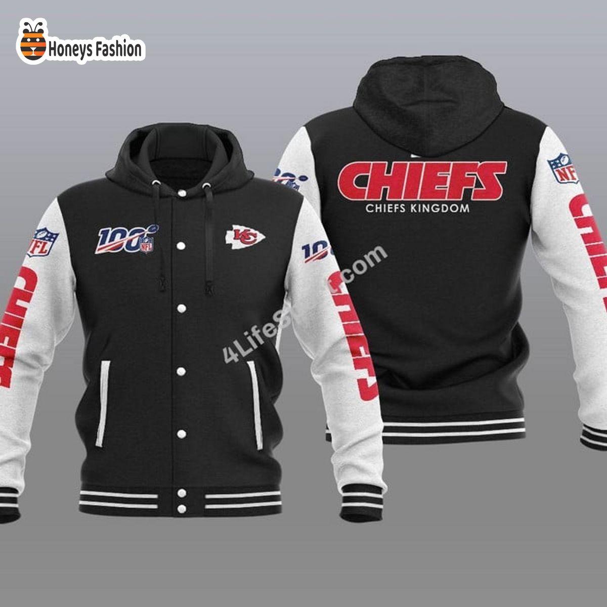 Kansas City Chiefs 100th Anniversary Season Hooded Varsity Jacket