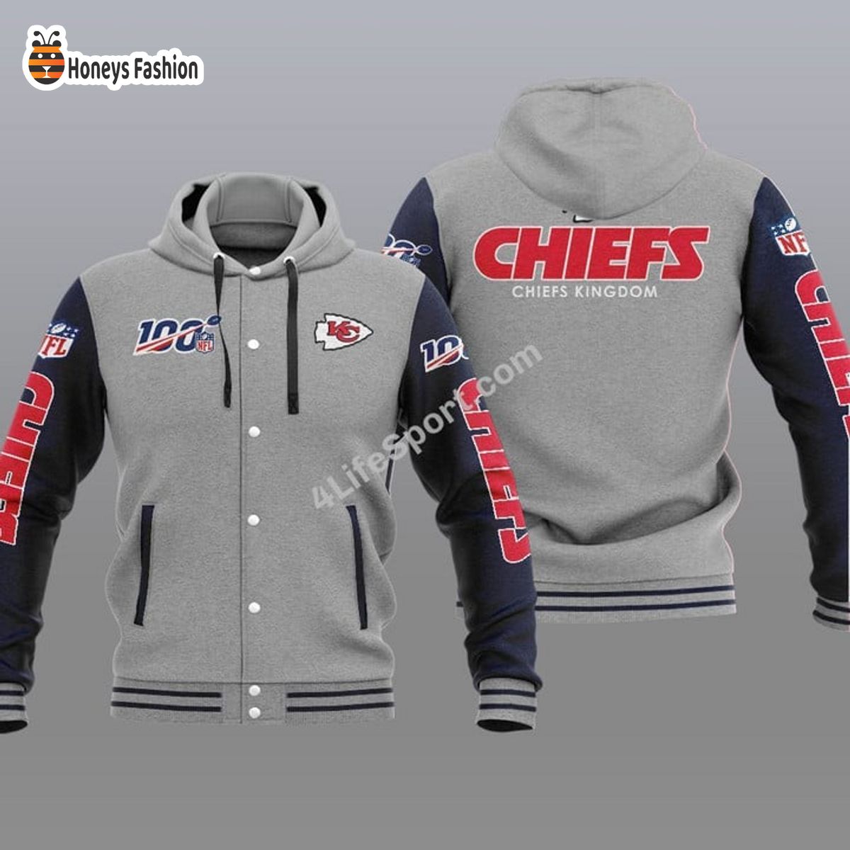 Kansas City Chiefs 100th Anniversary Season Hooded Varsity Jacket