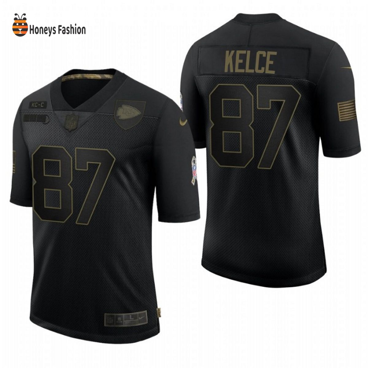 Kansas City Chiefs Travis Kelce Black 2020 NFL Jersey