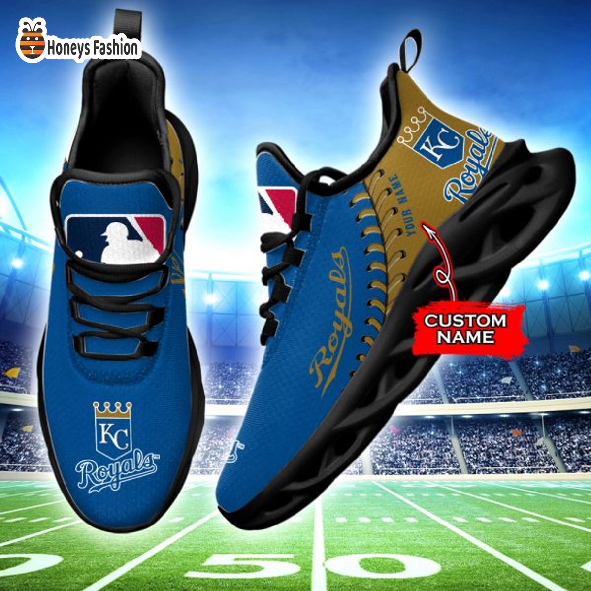 Kansas City Royals MLB Custom Name Max Soul Sneaker