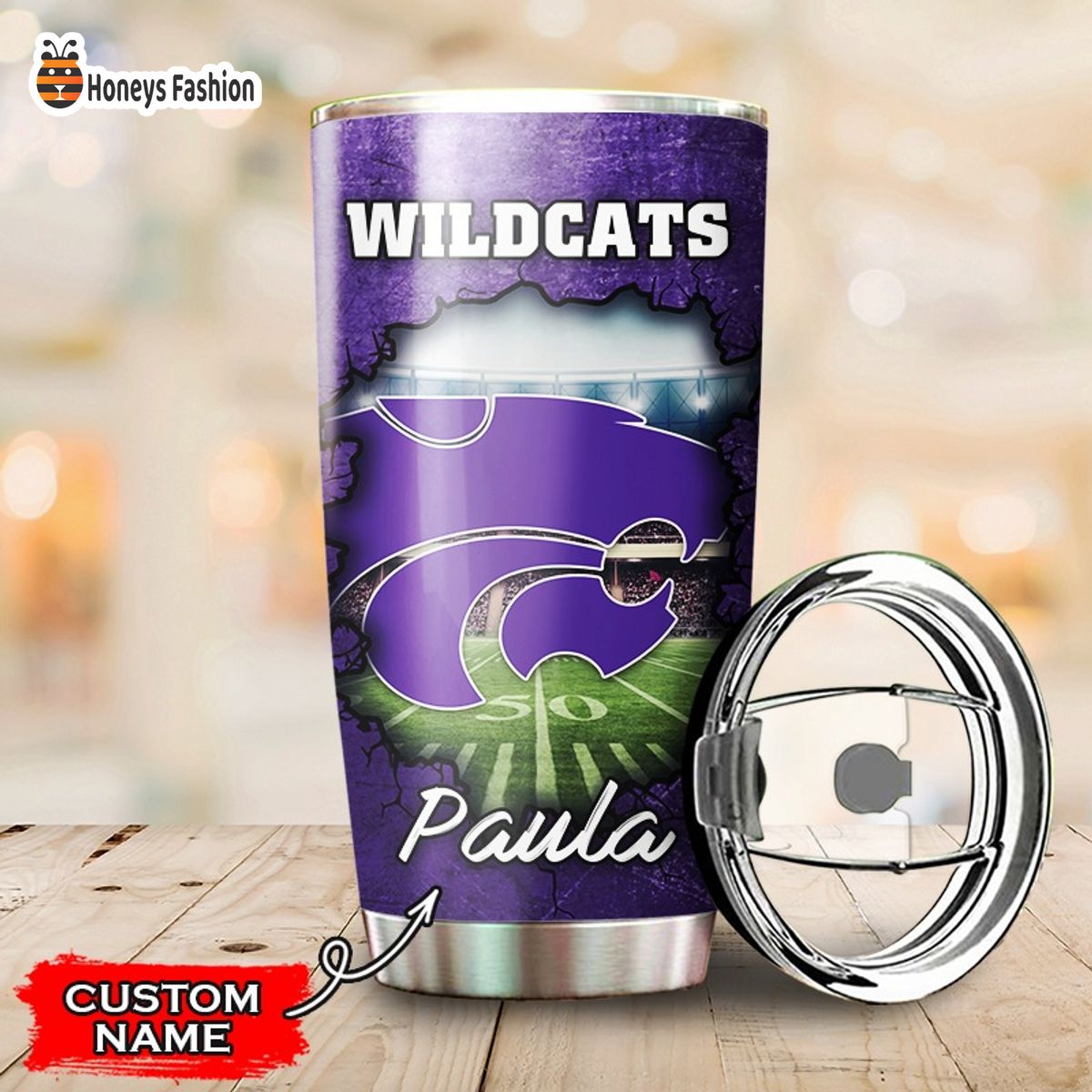 Kansas State Wildcats NCAA Custom Name Tumbler