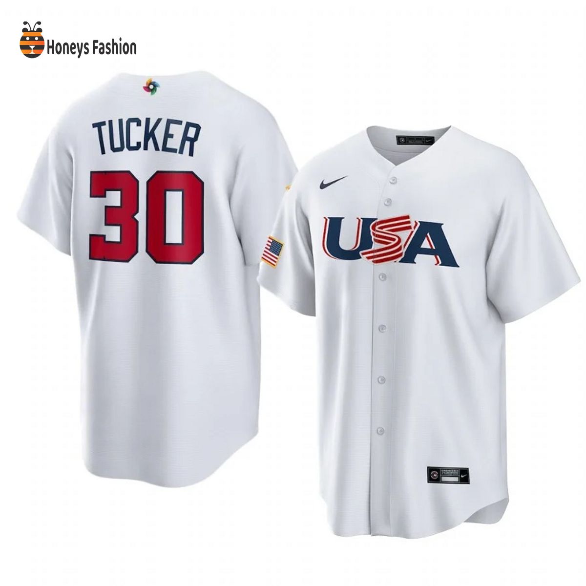 Kyle Tucker Houston Astros White USA 2023 World Baseball Jersey