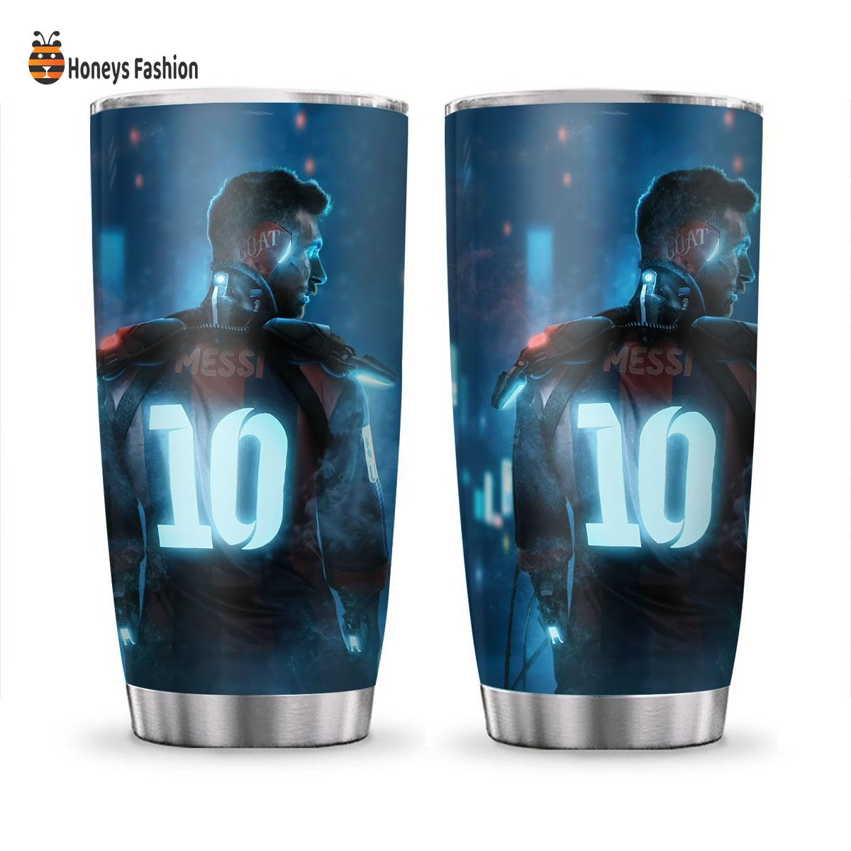 Lionel Messi Artwork Stainless Steel Tumbler