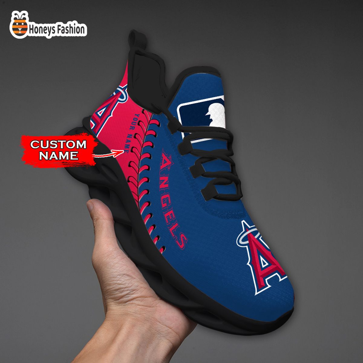 Los Angeles Angels MLB Custom Name Max Soul Sneaker