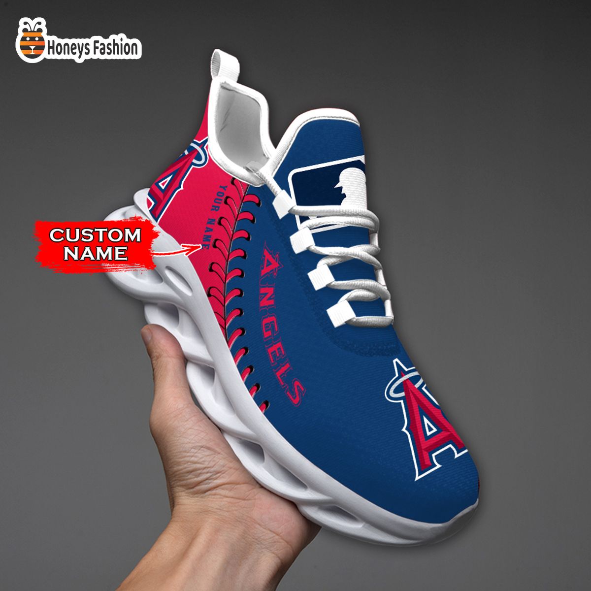 Los Angeles Angels MLB Custom Name Max Soul Sneaker