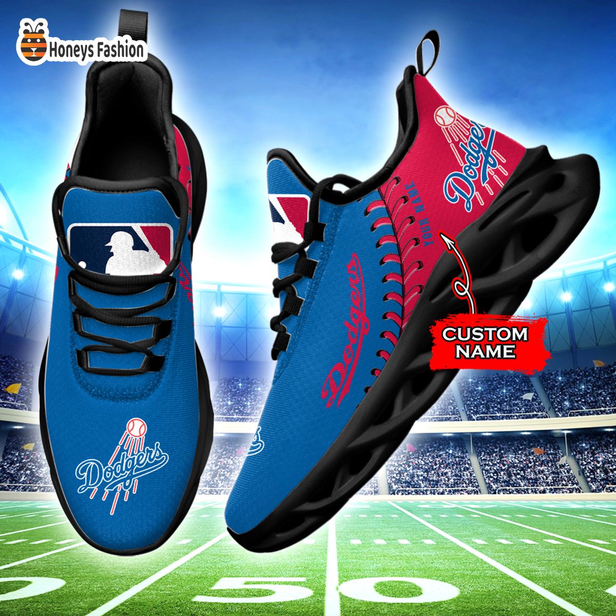 Los Angeles Dodgers MLB Custom Name Max Soul Sneaker
