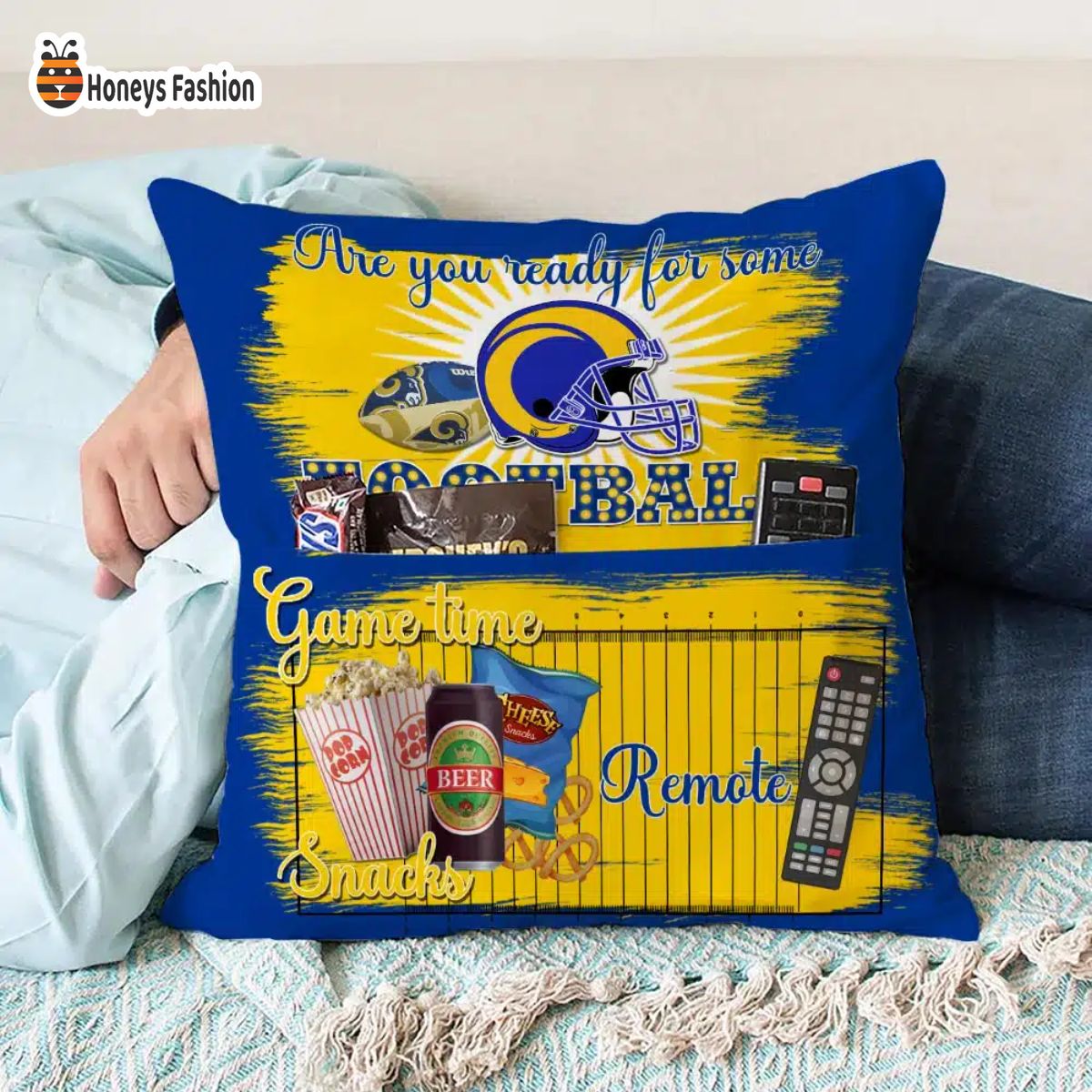 Los Angeles Rams are you ready for some football pillow