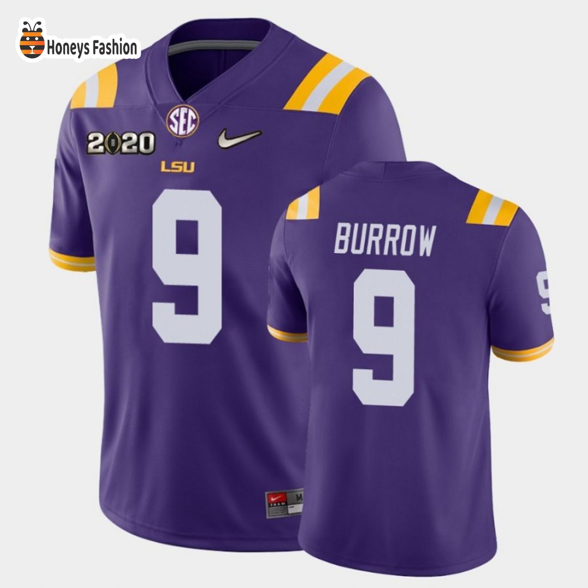 LSU Tigers Joe Burrow Purple 2020 NFL Jersey