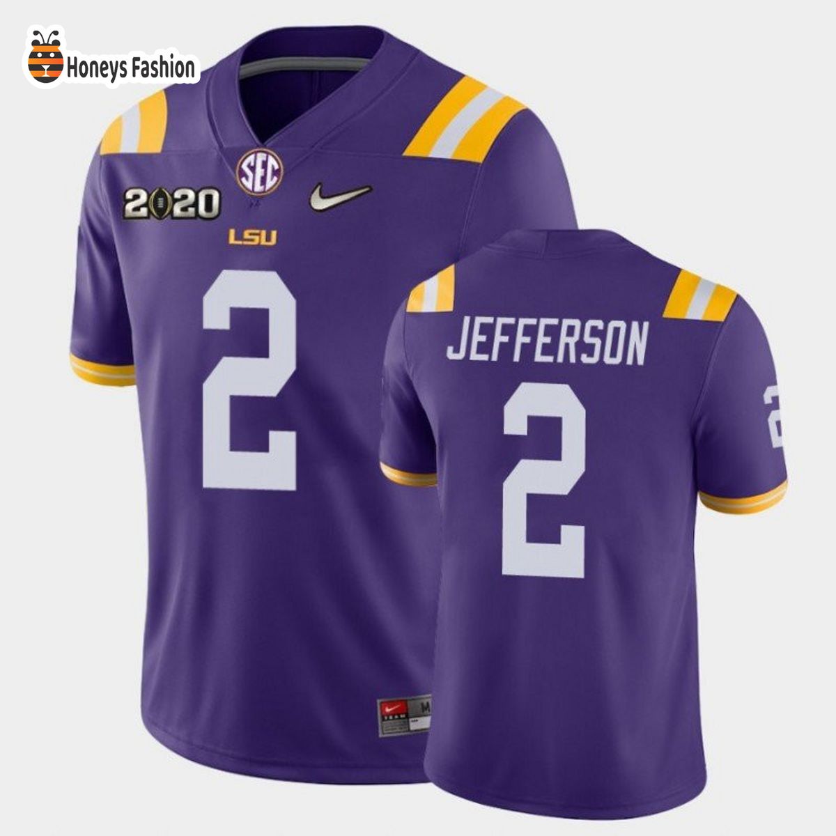 LSU Tigers Justin Jefferson Purple 2020 NFL Jersey