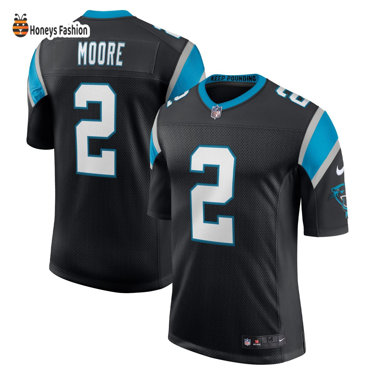 Men’s Carolina Panthers D.J. Moore Nike Black Vapor Limited Jersey
