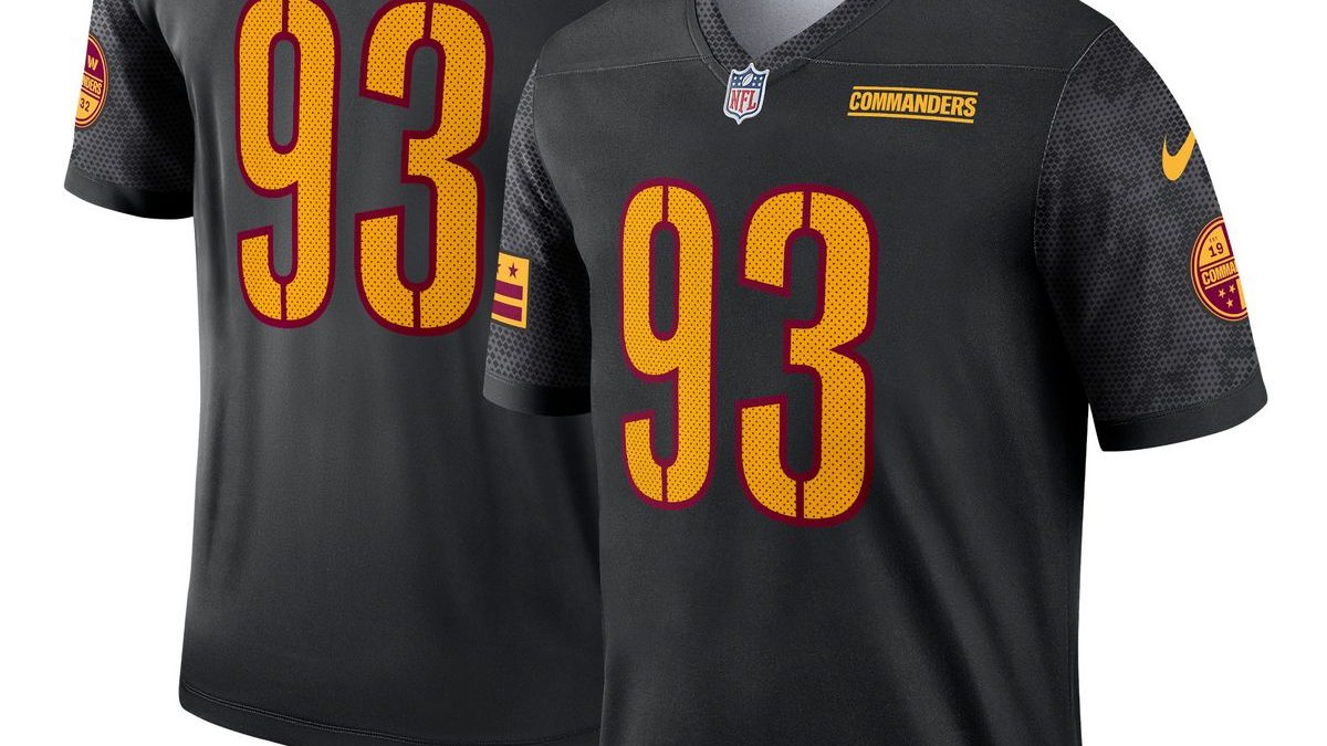 Men's Washington Commanders Jonathan Allen Nike Black Alternate Legend  Jersey - Honeysfashion