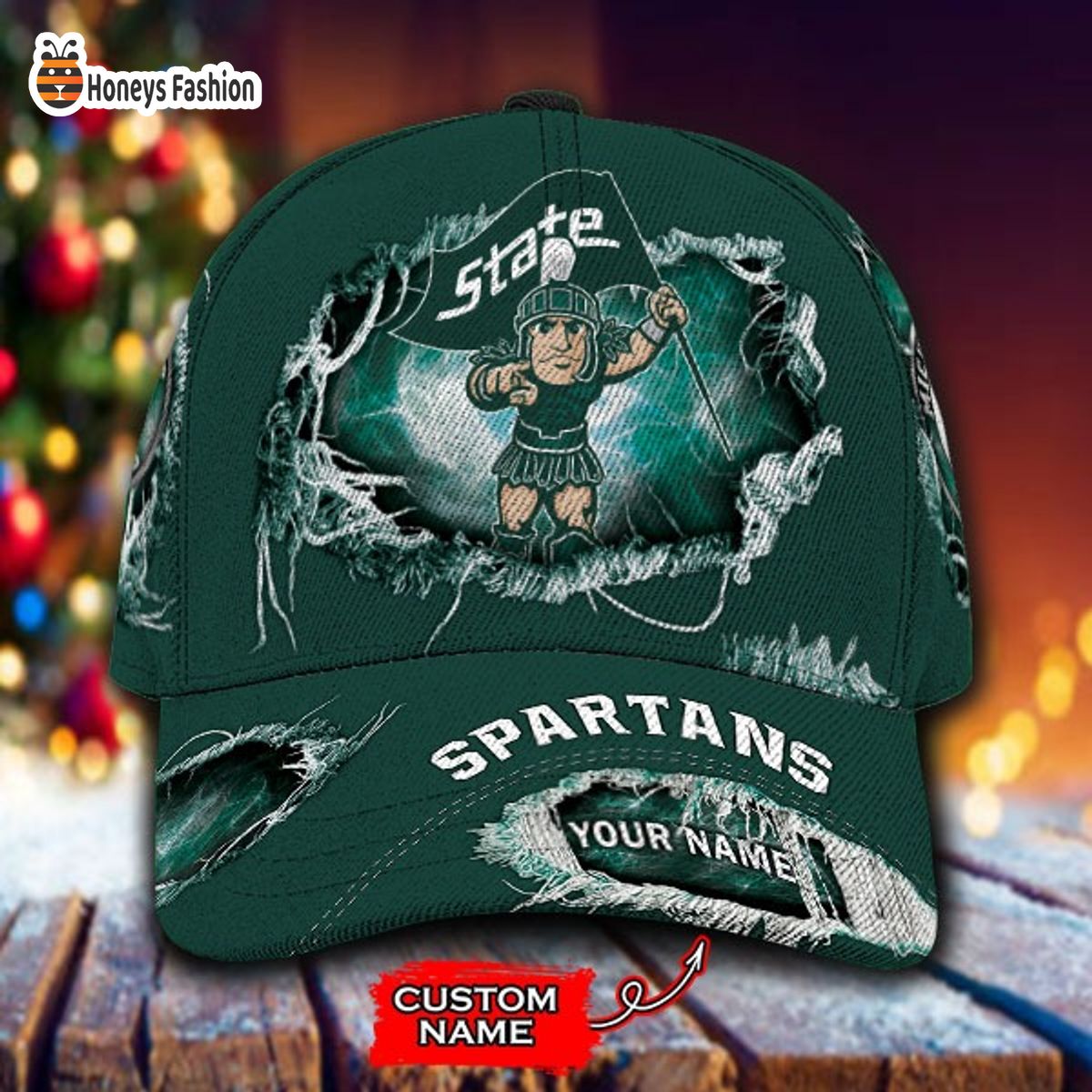 Michigan State Spartans NCAA Custom Name Classic Cap