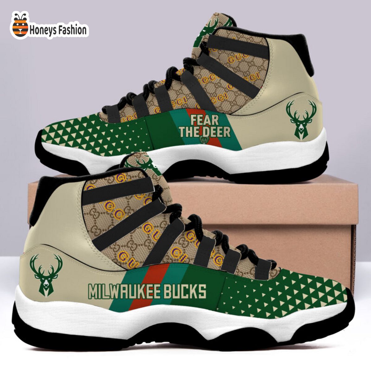 Milwaukee Bucks x Gucci Air Jordan 11 Sneaker