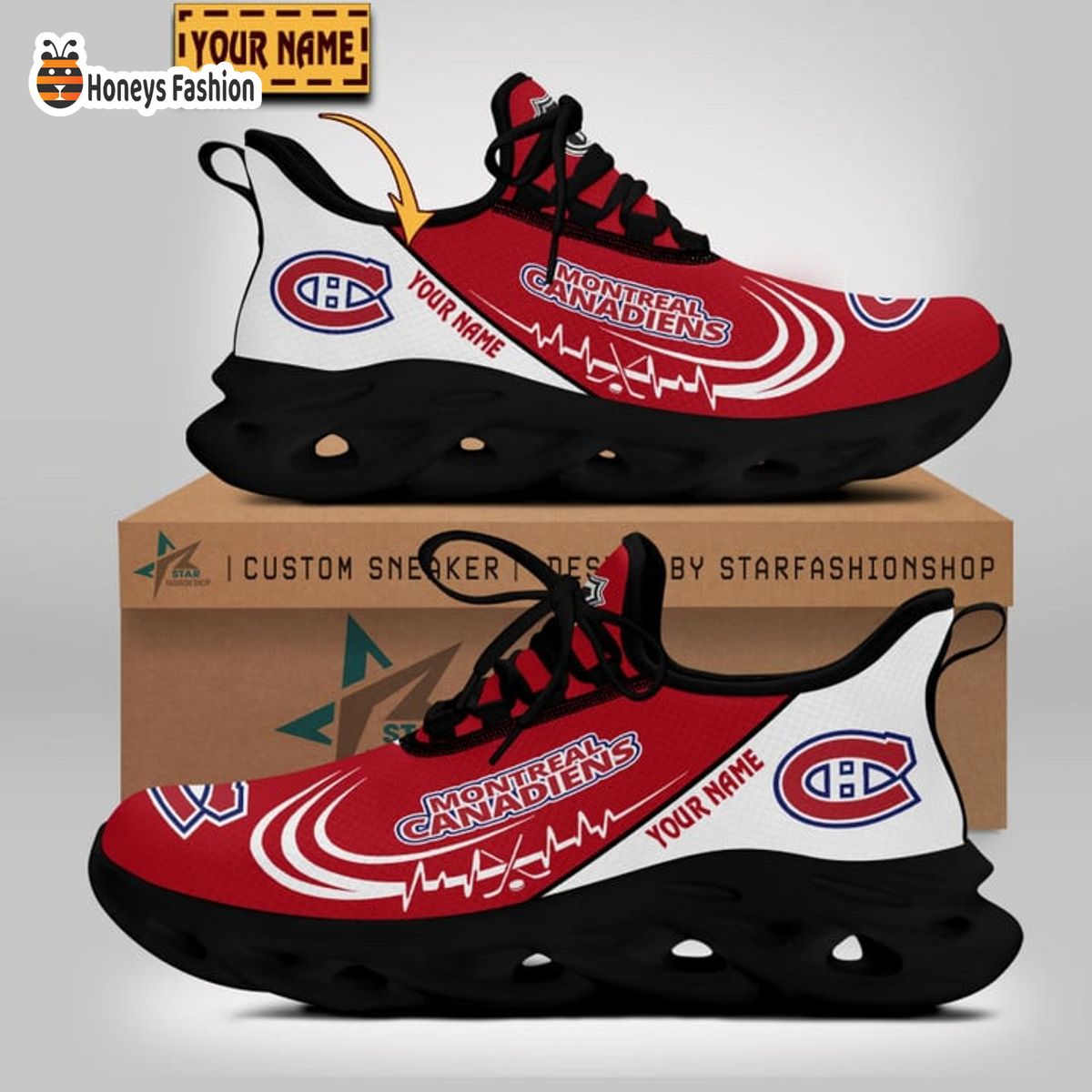 Montreal Canadiens NHL Custom Name Max Soul Sneaker