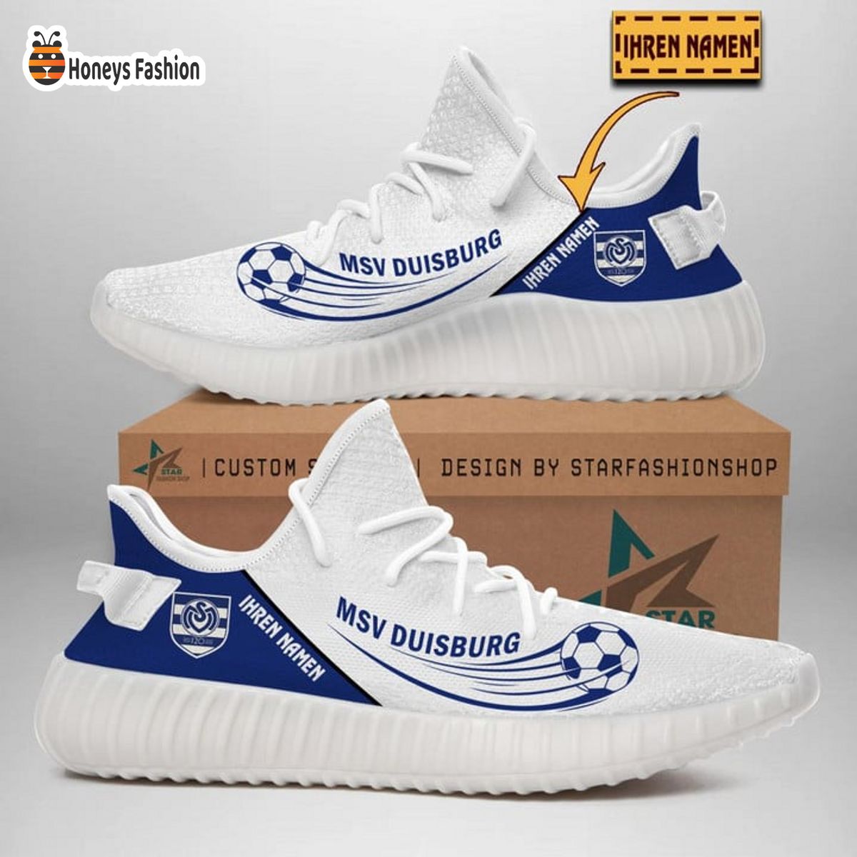 MSV Duisburg personalisiert yeezy sneaker
