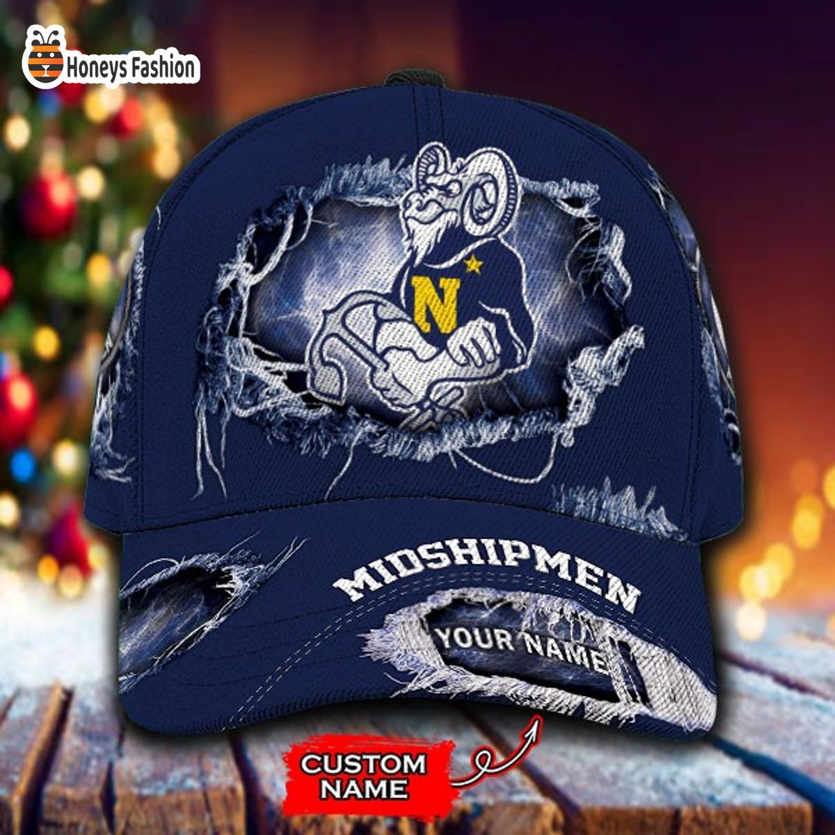 Navy Midshipmen NCAA Custom Name Classic Cap