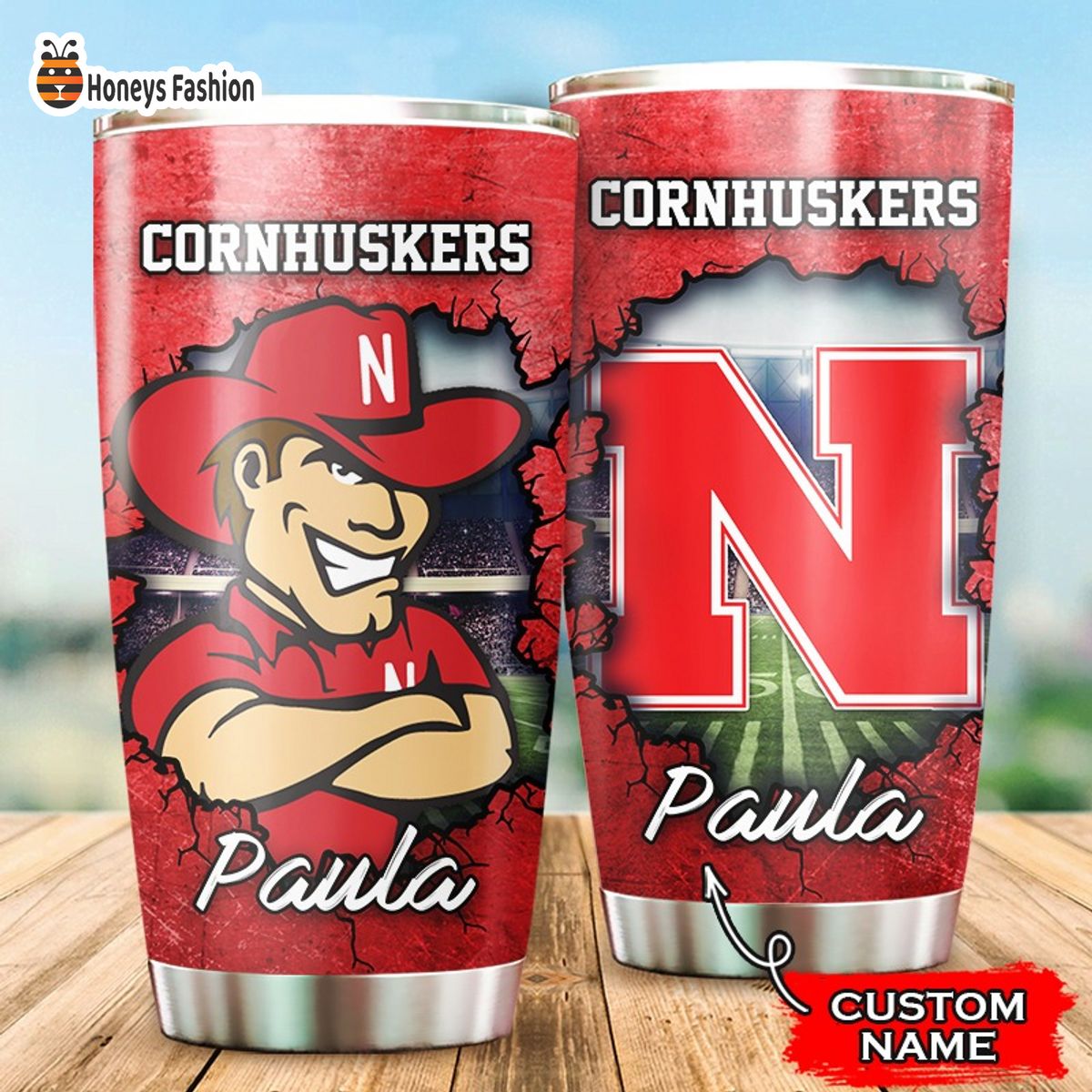 Nebraska Cornhuskers NCAA Custom Name Tumbler