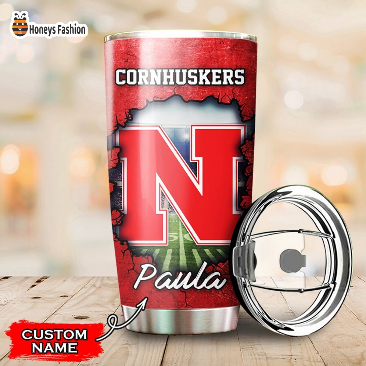 Nebraska Cornhuskers NCAA Custom Name Tumbler