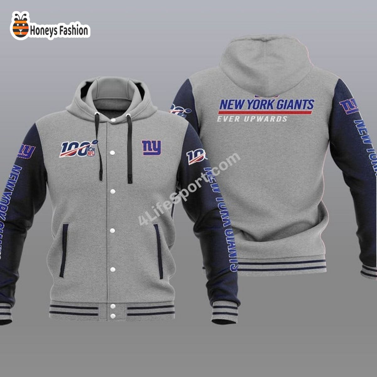 New York Giants 100th Anniversary Season Hooded Varsity Jacket