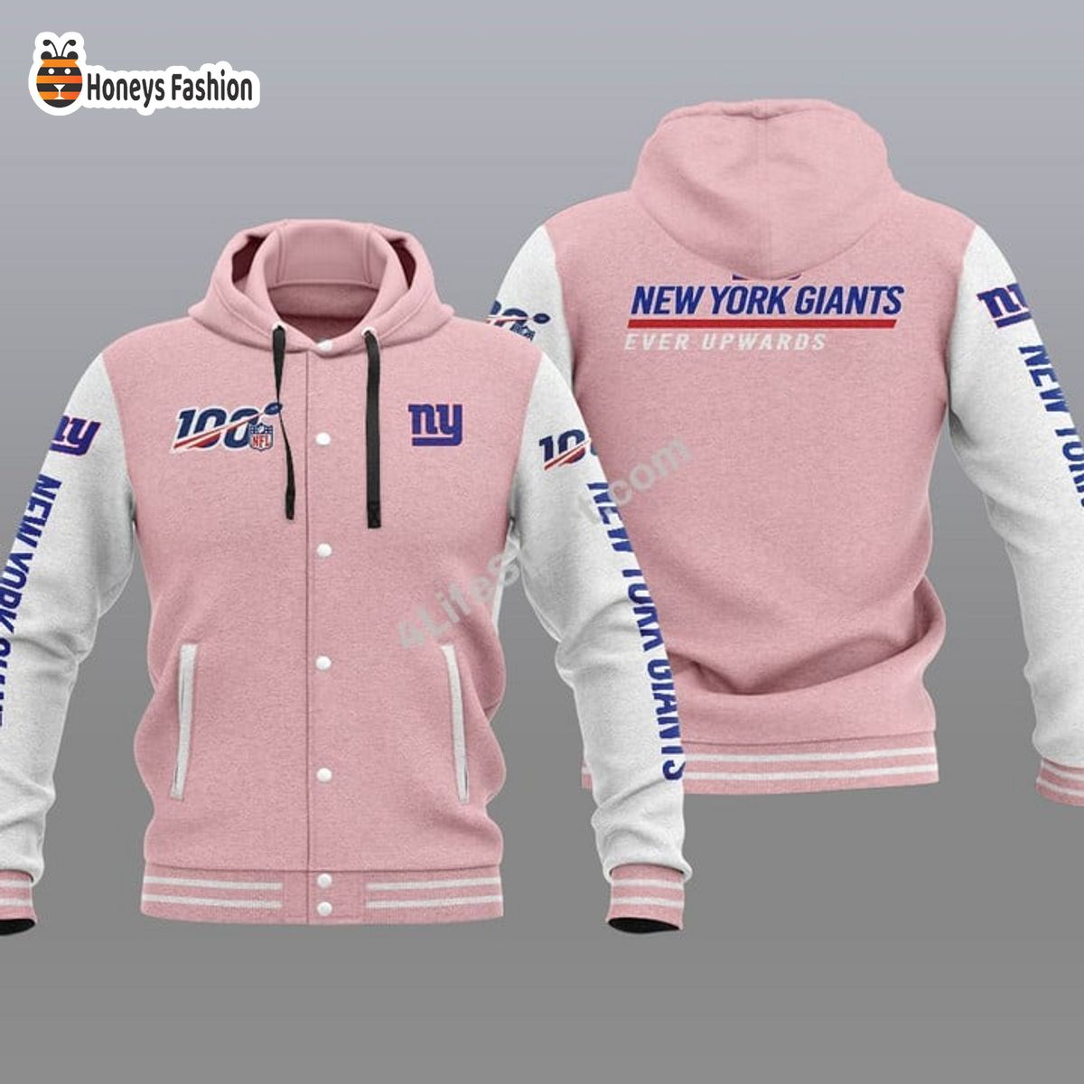 New York Giants 100th Anniversary Season Hooded Varsity Jacket