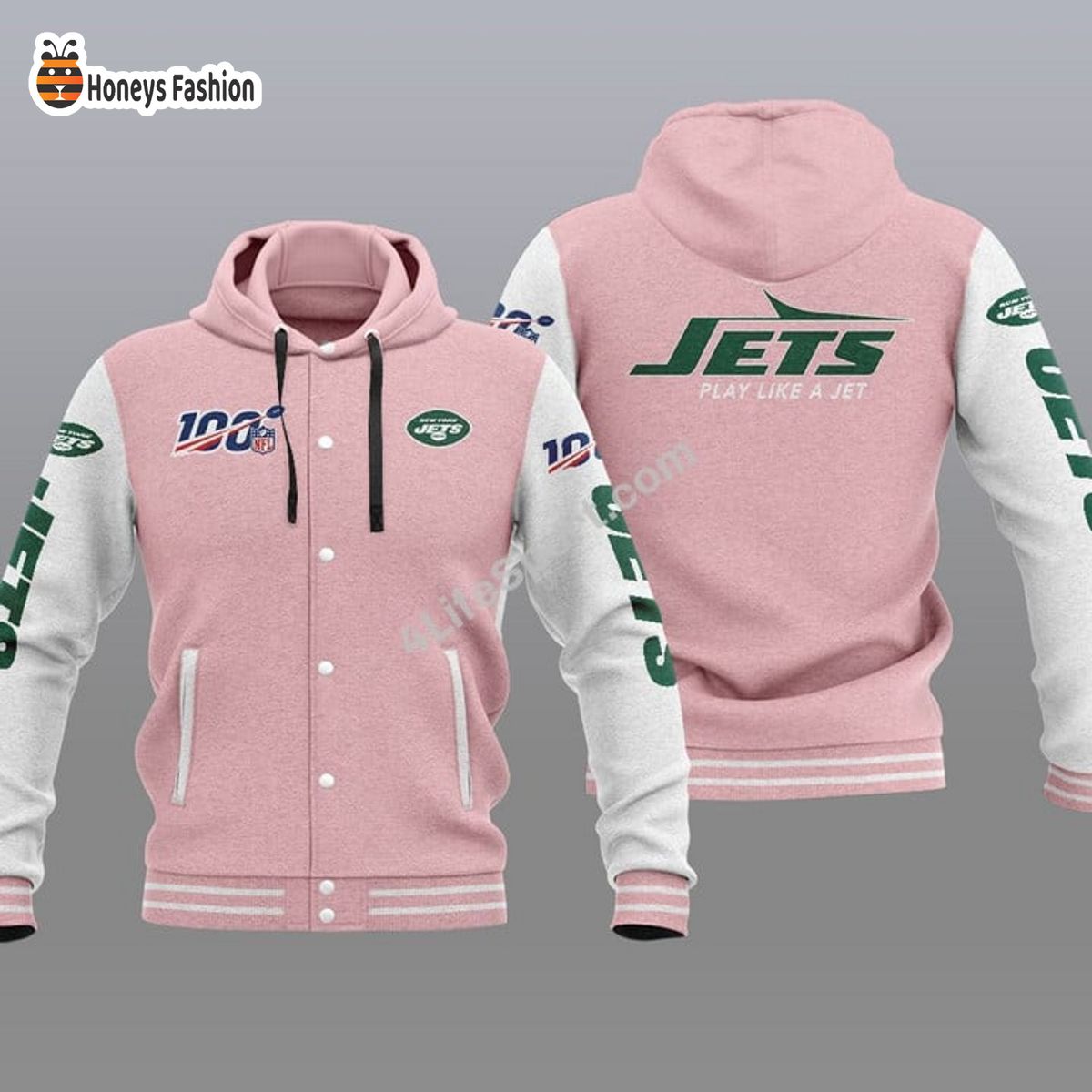 New York Jets 100th Anniversary Season Hooded Varsity Jacket