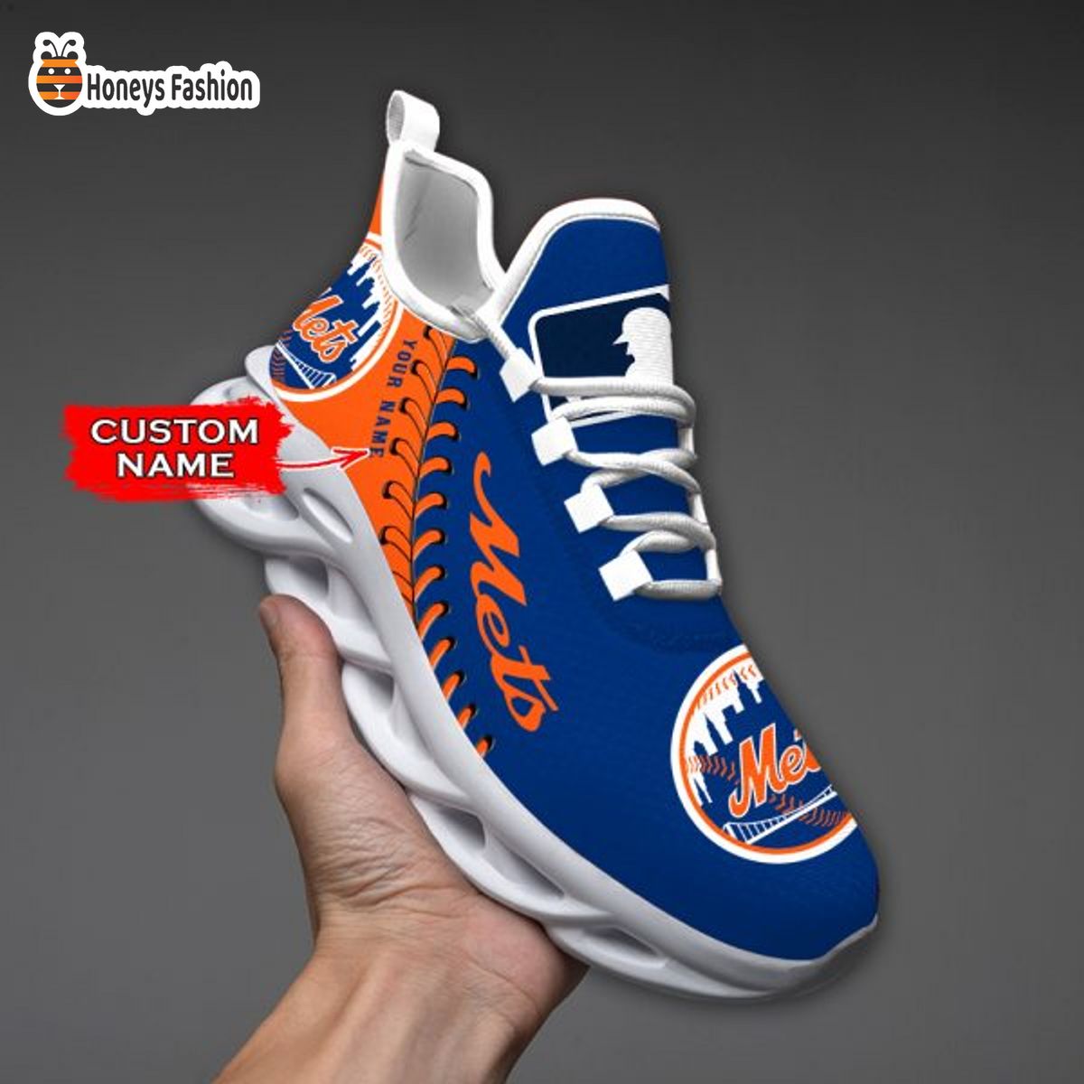 New York Mets MLB Custom Name Max Soul Sneaker