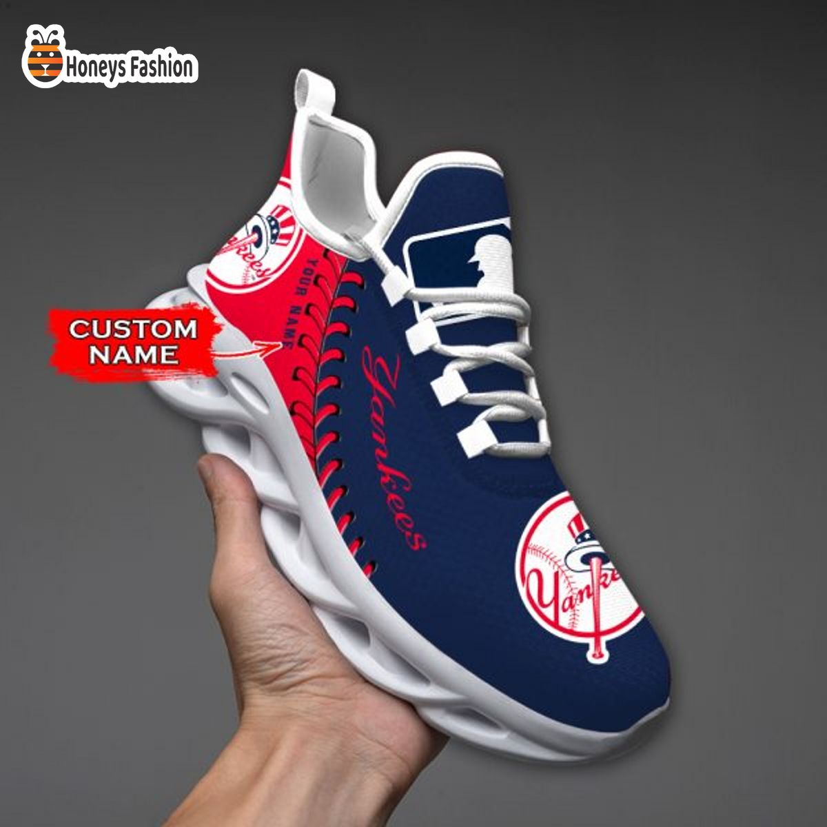 New York Yankees MLB Custom Name Max Soul Sneaker