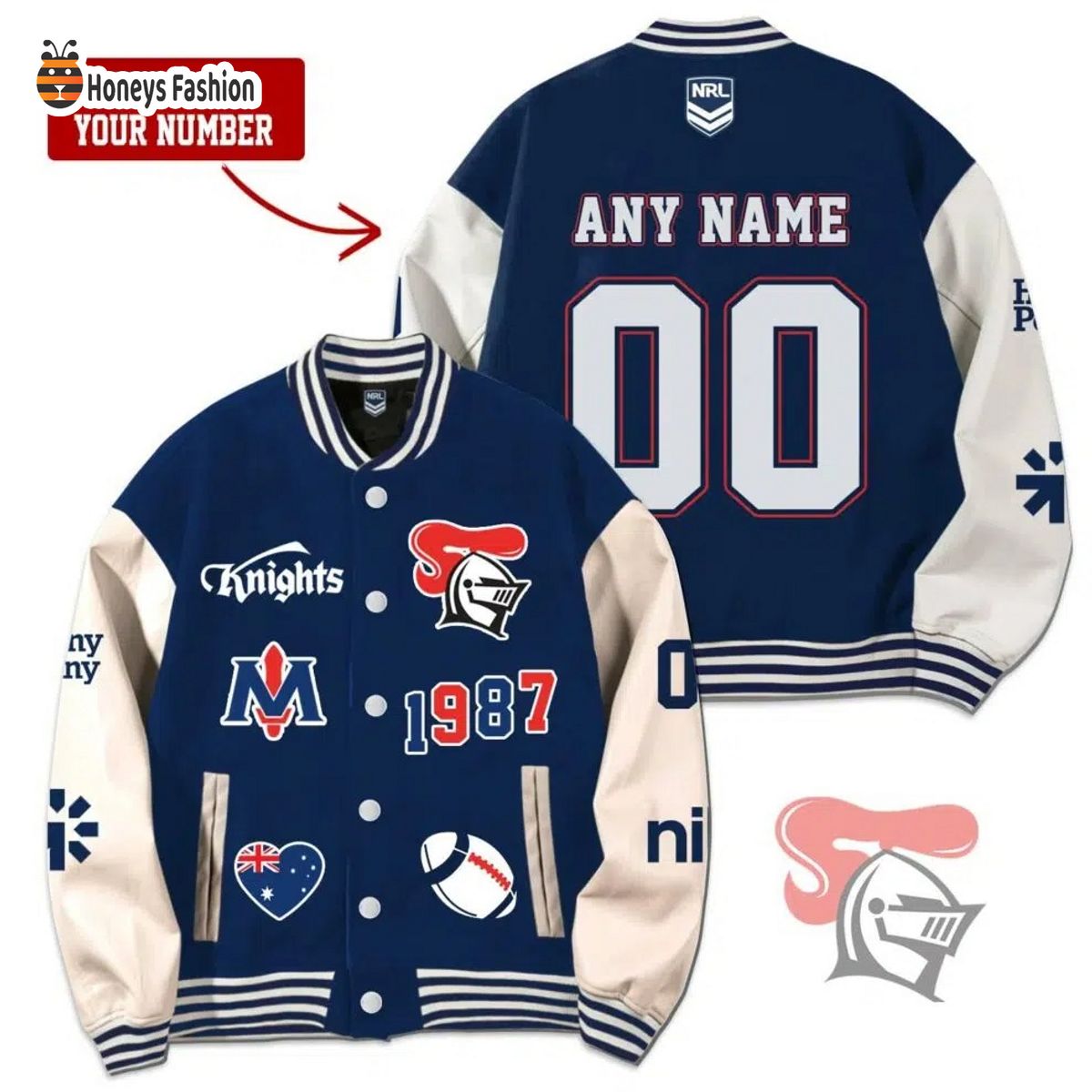 Newcastle Knights Rugby Personalized Jacket