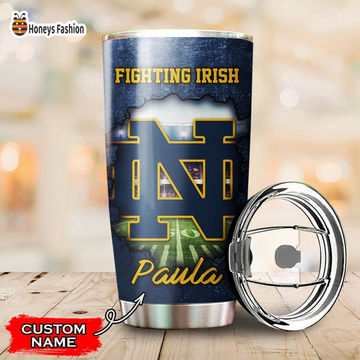Notre Dame Fighting Irish NCAA Custom Name Tumbler