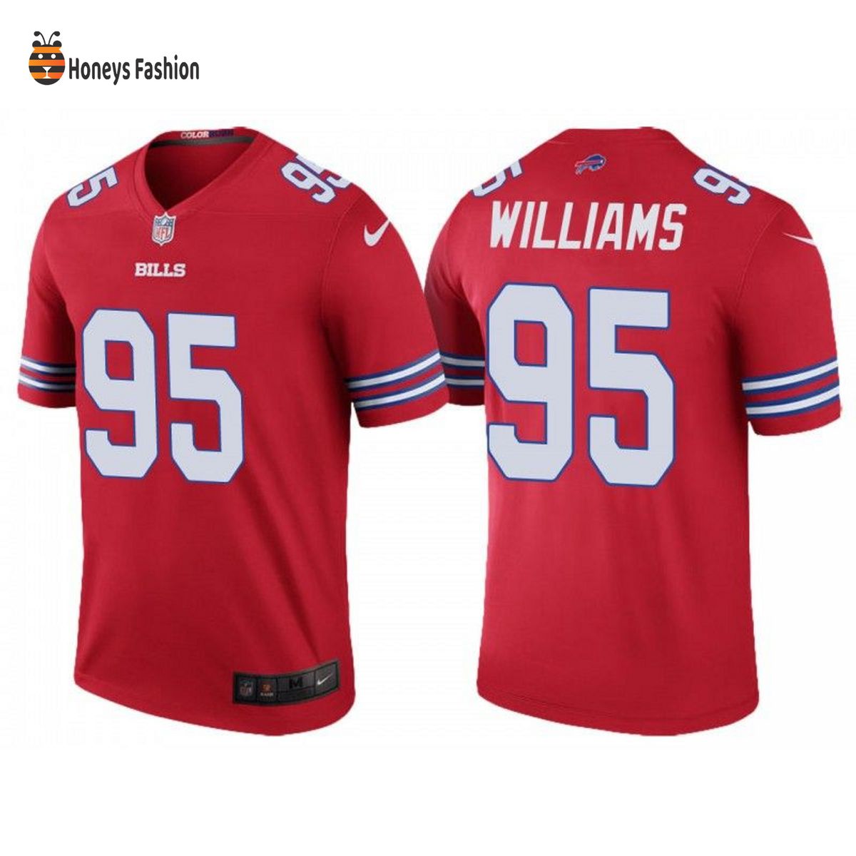 Number 95 Kyle Williams Buffalo Bills Color Rush Legend Red Jersey