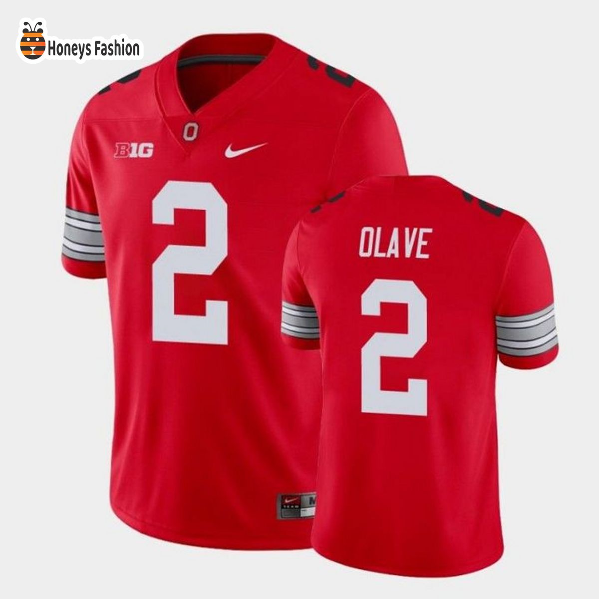 Ohio State Buckeyes Chris Olave Scarlet Alumni Football Game Player Jersey