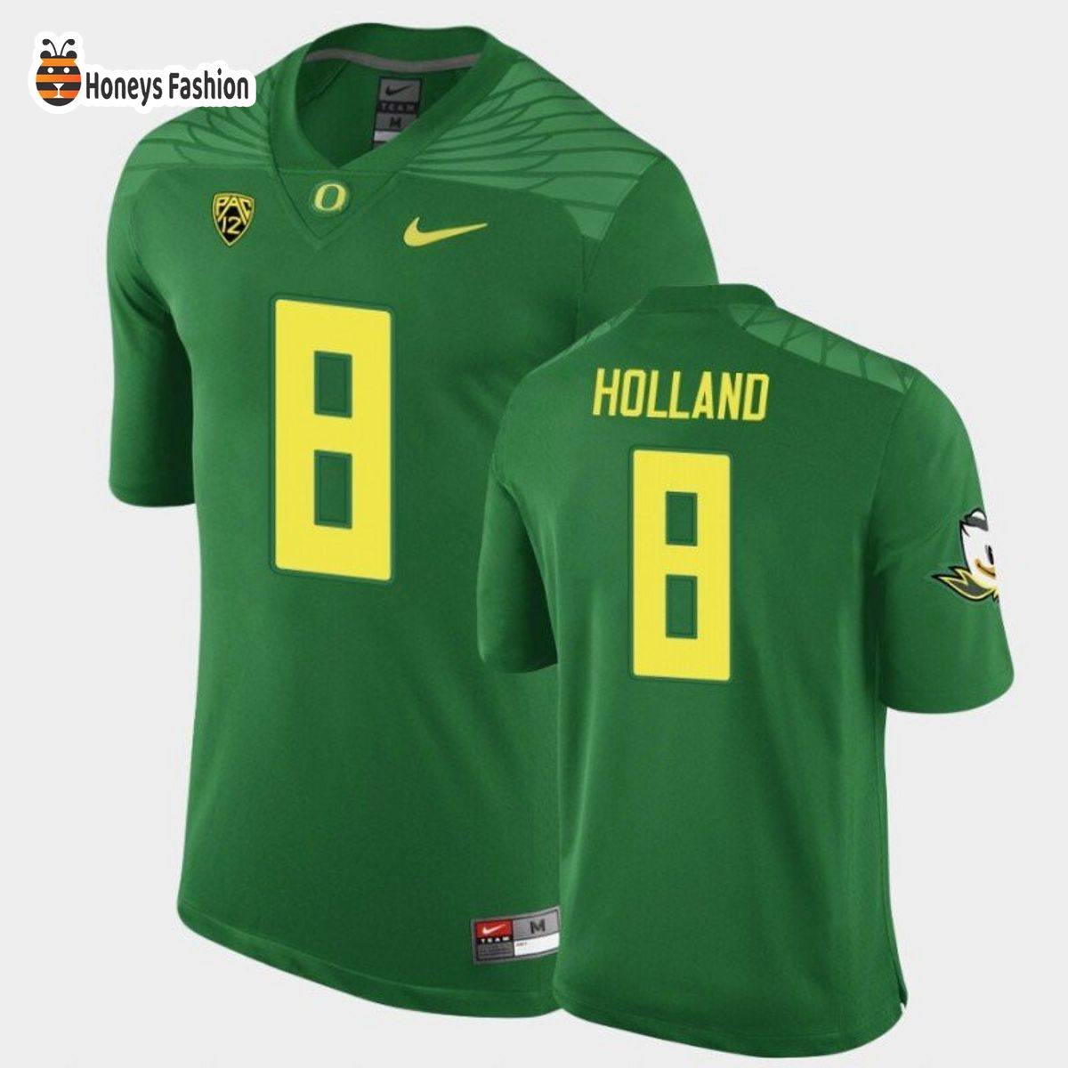 Oregon Ducks Jevon Holland Green Nike Replica Game Football Jersey