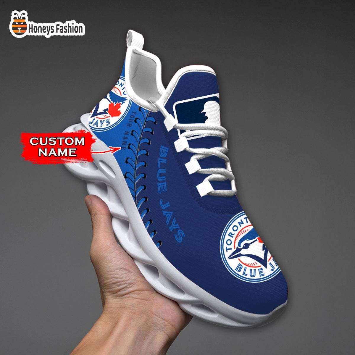 oronto Blue Jays MLB Custom Name Max Soul Sneaker